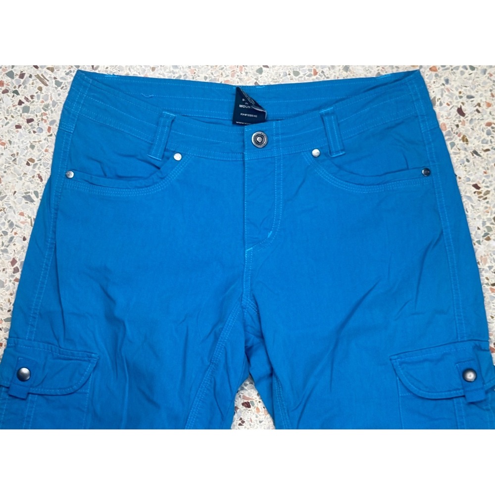 Kuhl Vintage Patina Dye Women's Straight Leg Cargo Blue Pants Size 6 Reg - Picture 2 of 11